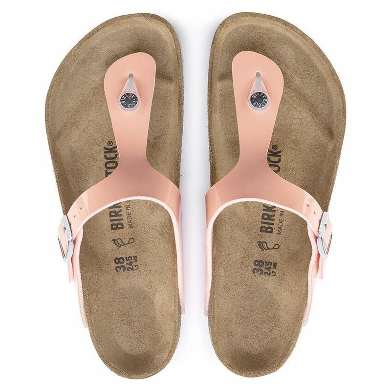 Birkenstock Lak Birko-flor Gizeh Dame Lyserød | DK 433CTV